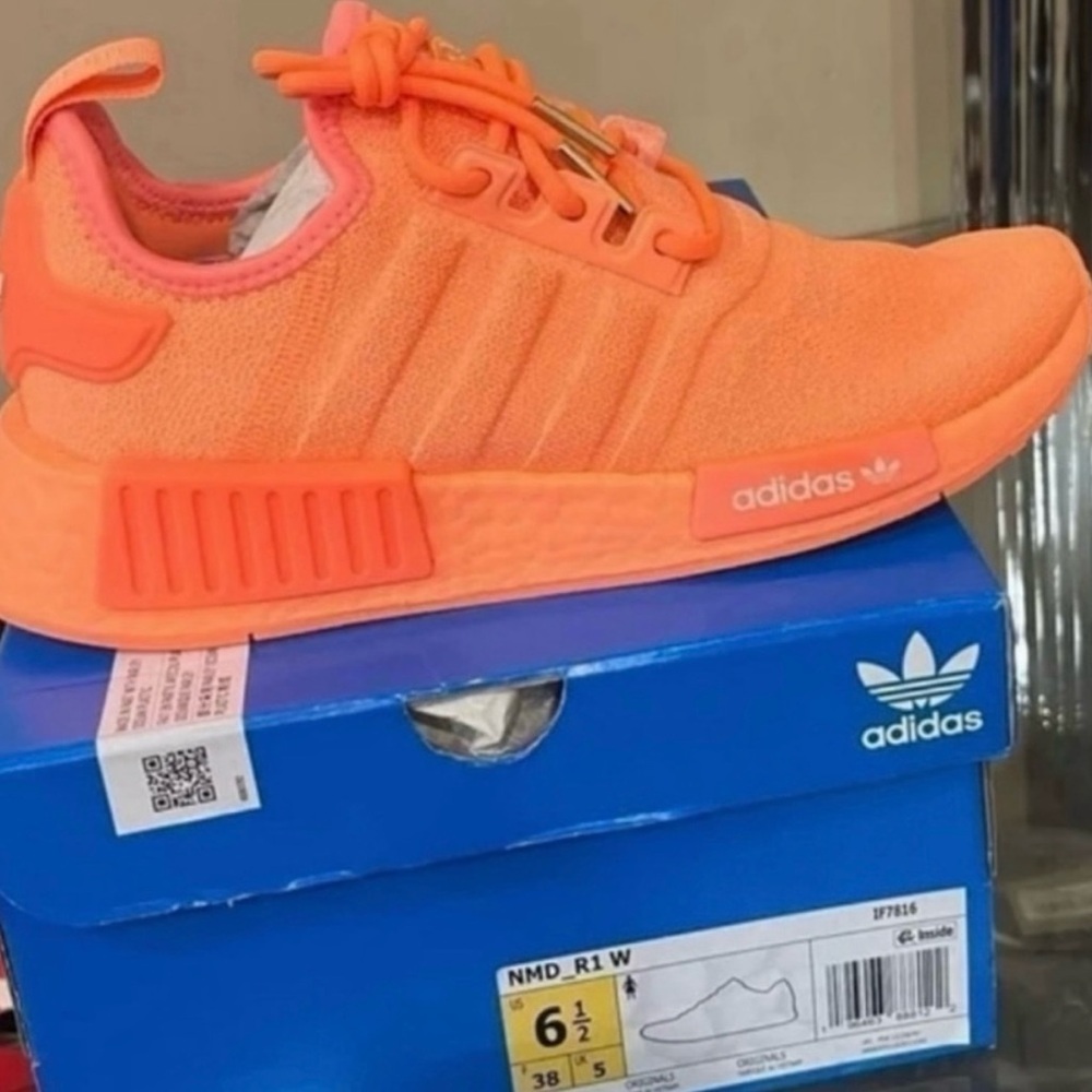 Adidas Orange NMD Sneakers with Boost Cushioning